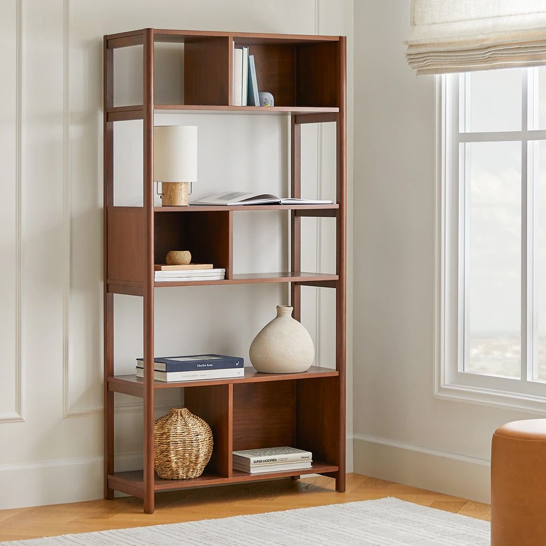 Mysen 34" Bookcase, Tall - Walnut thumbnail 2