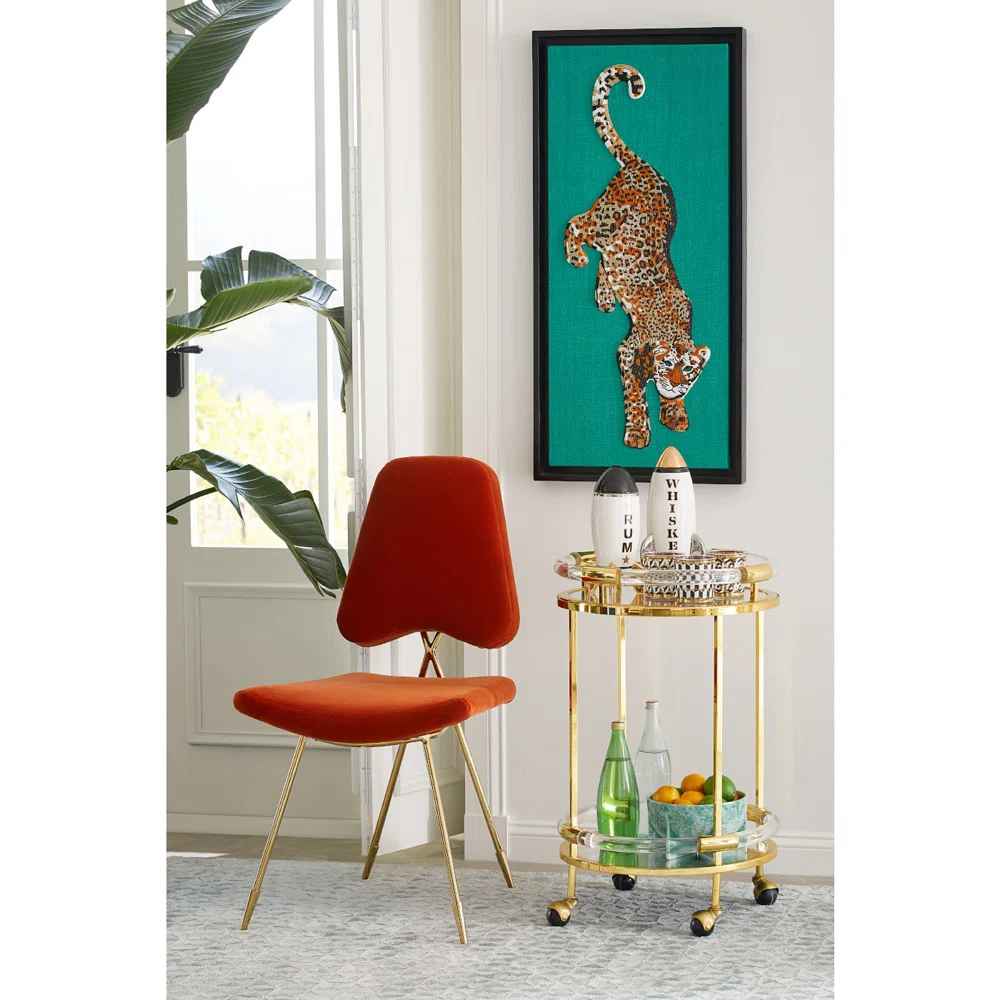Jacques Round Bar Cart - Brass Jonathan Adler thumbnail 6