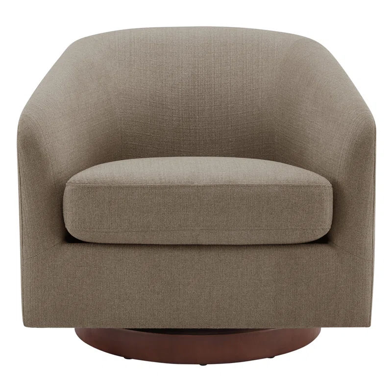 Bennett Upholstered Swivel Barrel Chair thumbnail 2