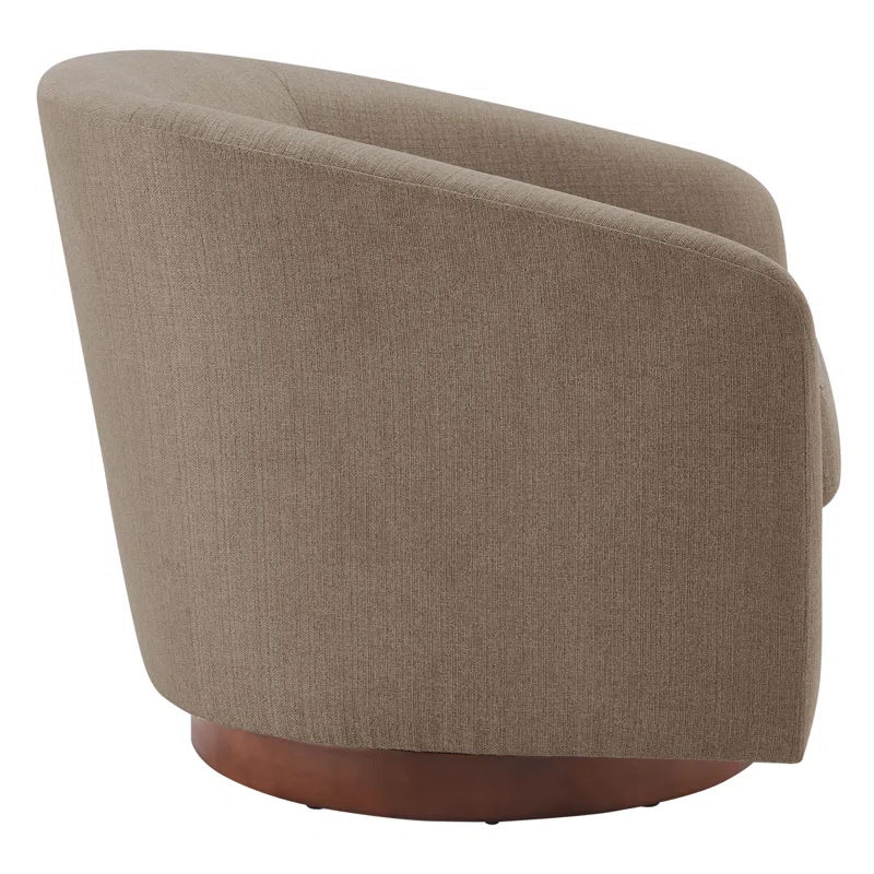 Bennett Upholstered Swivel Barrel Chair thumbnail 3