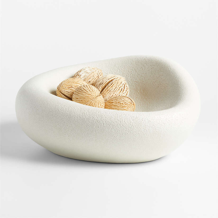 Cirro White Ceramic Centerpiece Bowl 16" thumbnail 2