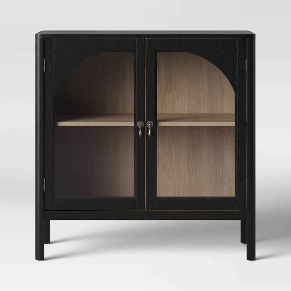 New Bedford 2 Door Accent Cabinet Black  thumbnail 3