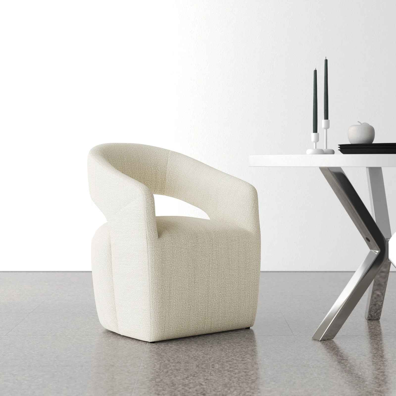 Camino Performance Fabric Rolling Arm Chair thumbnail 2