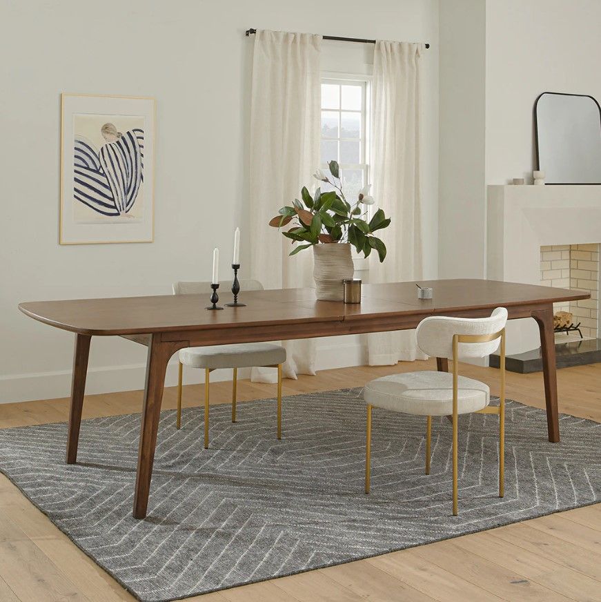 Plumas Walnut Dining Table Extendable thumbnail 2
