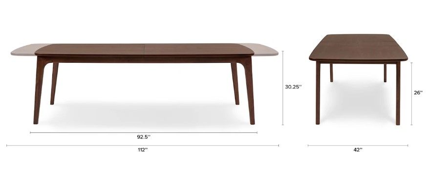 Plumas Walnut Dining Table Extendable thumbnail 4