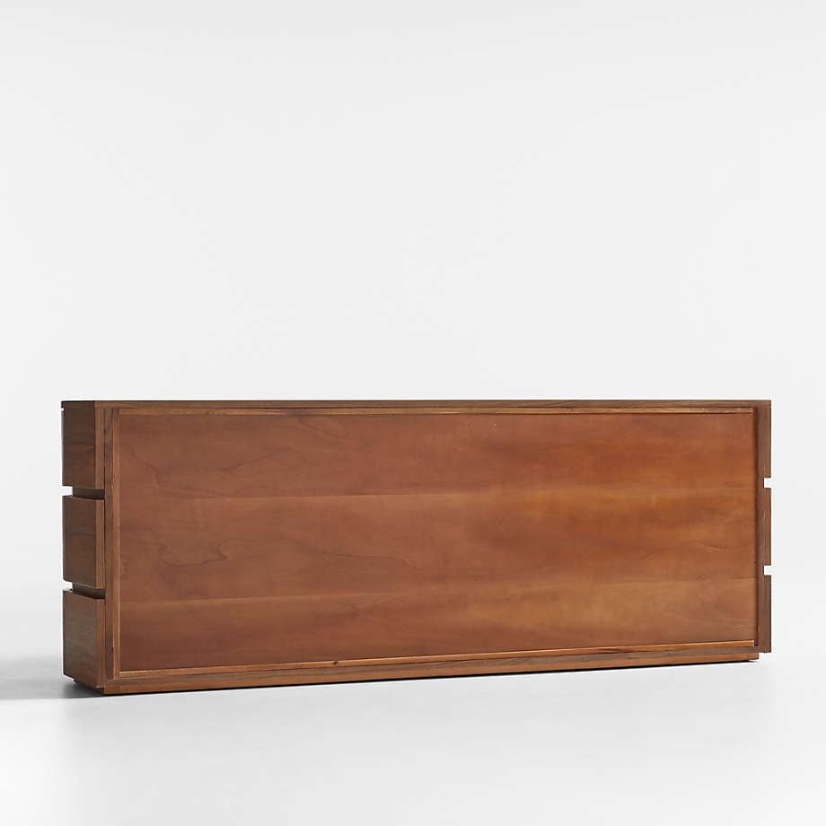 Milano Natural Walnut Wood 9-Drawer Dresser thumbnail 4