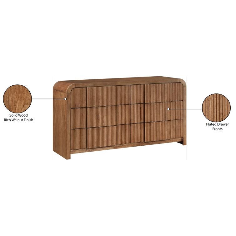 Fluted 6 - Drawer Dresser thumbnail 11