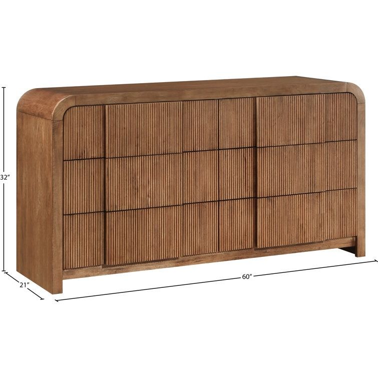 Fluted 6 - Drawer Dresser thumbnail 9
