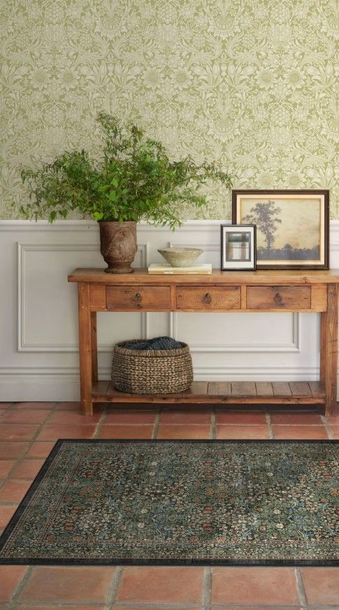 Morris and Co Blackthorn Forest Green Rug thumbnail 3