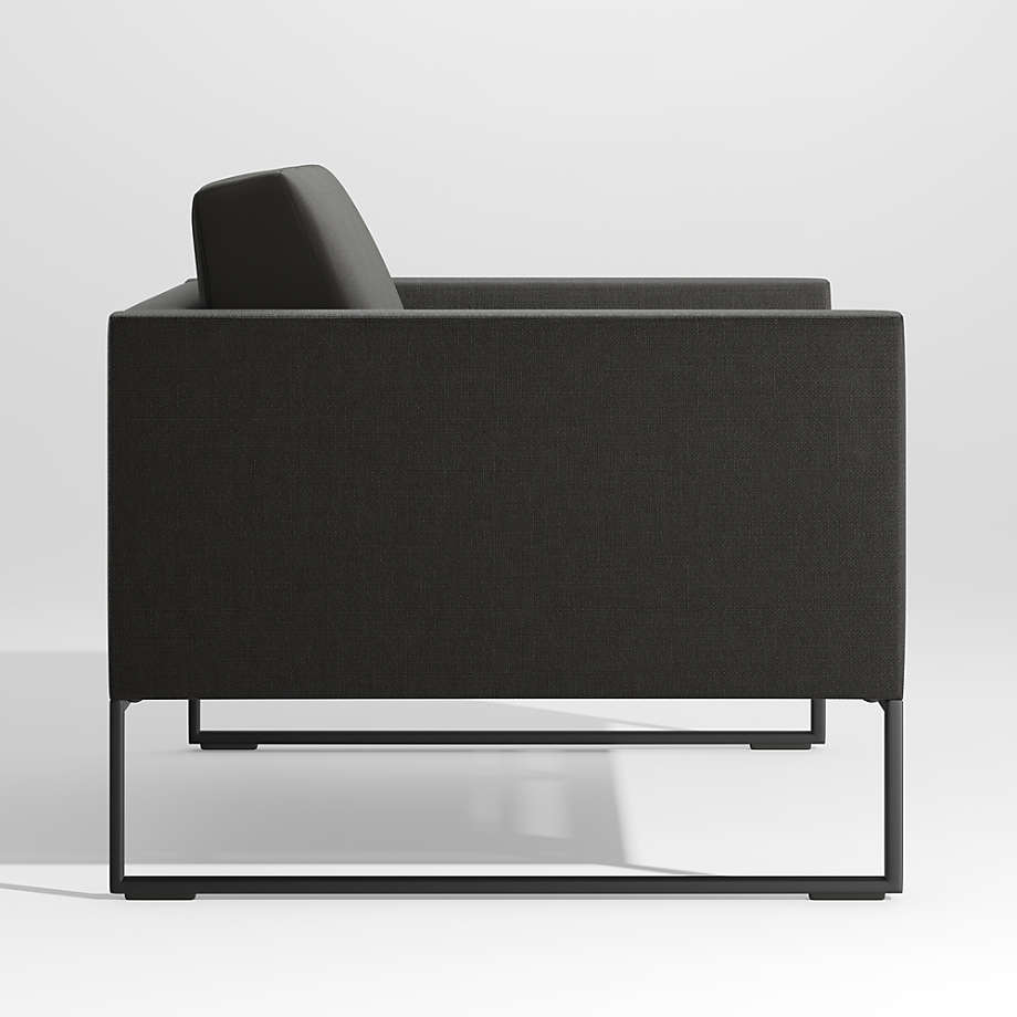 Dune Black Outdoor Lounge Chair with Black Cushions thumbnail 2