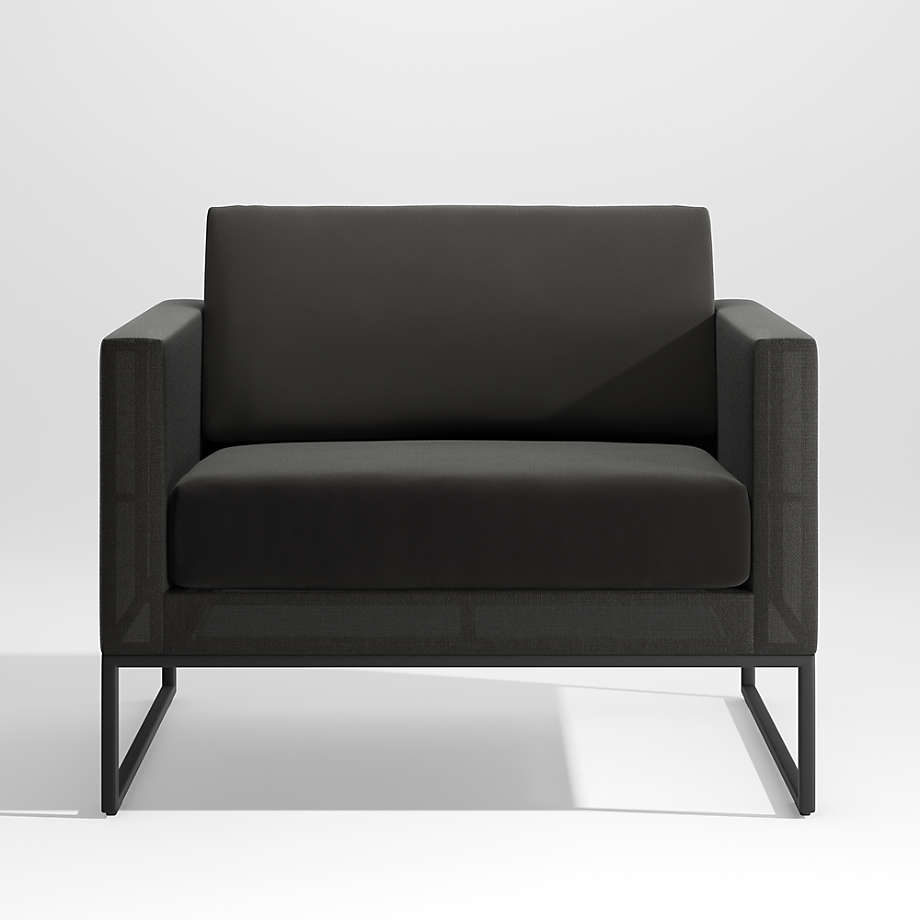 Dune Black Outdoor Lounge Chair with Black Cushions thumbnail 3