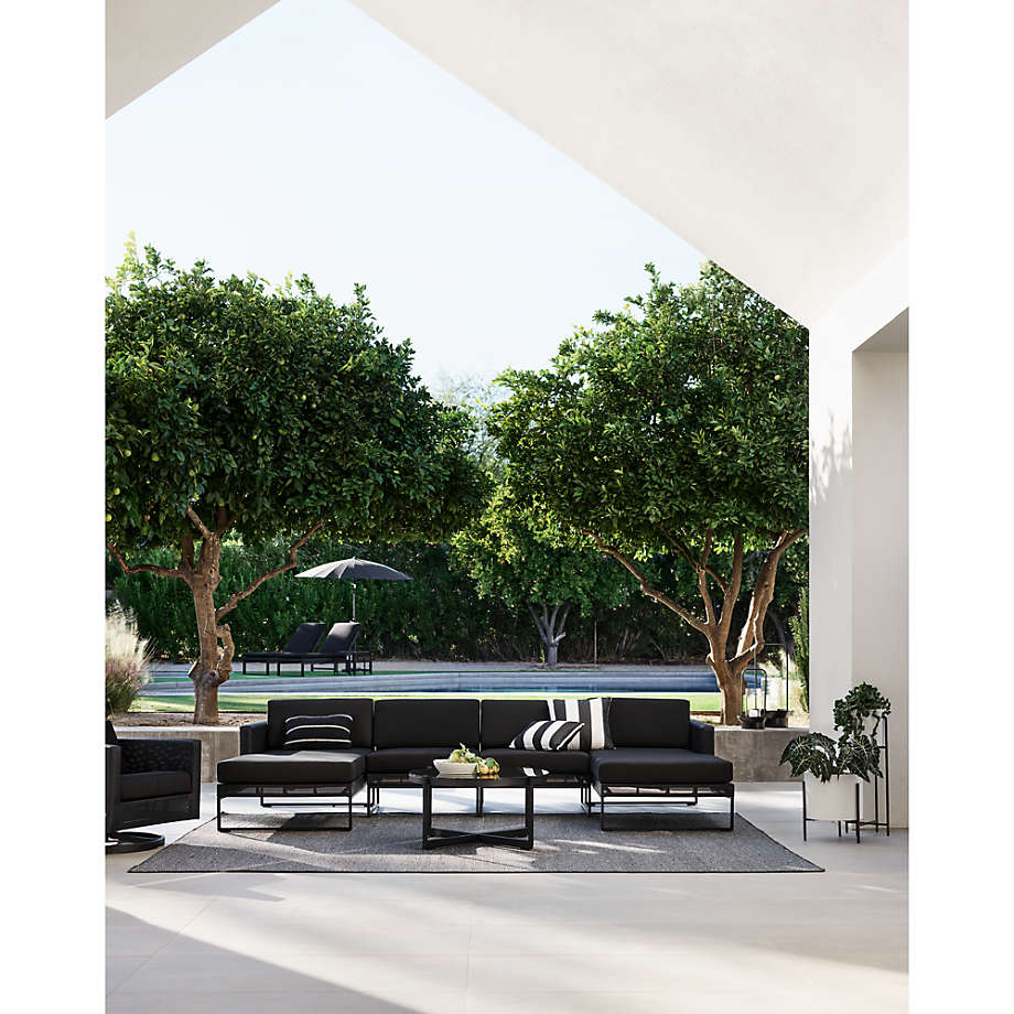 Dune Black Outdoor Lounge Chair with Black Cushions thumbnail 4