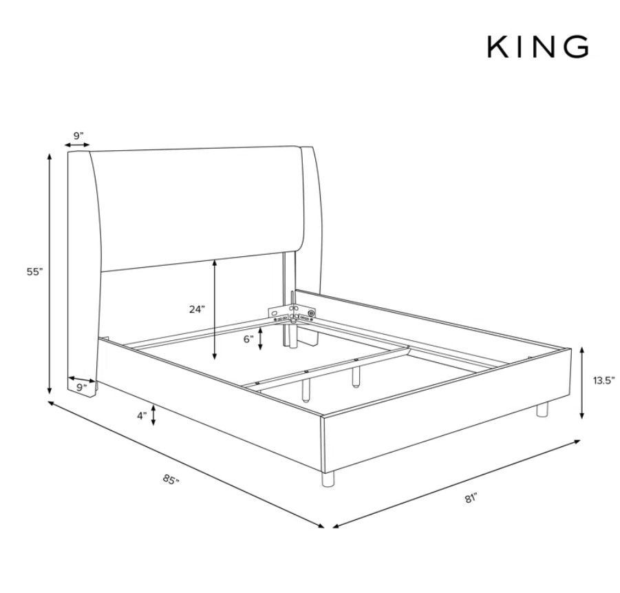 Tilly Upholstered Bed Zuma Pumice thumbnail 3