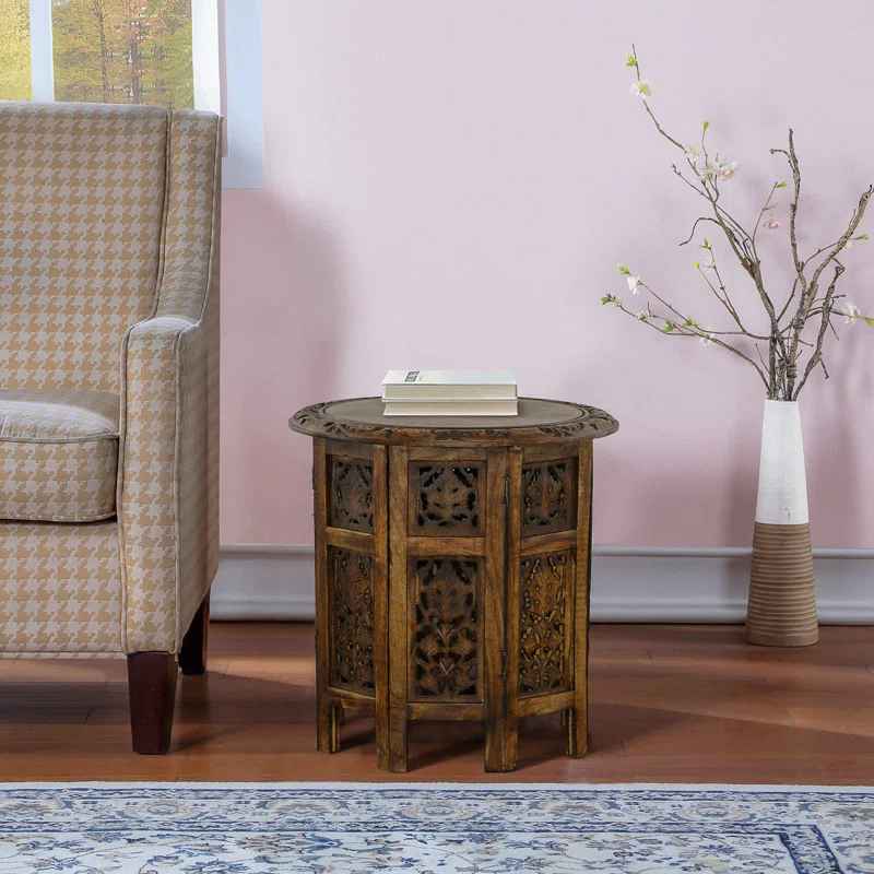 Jolene Solid Wood End Table thumbnail 2