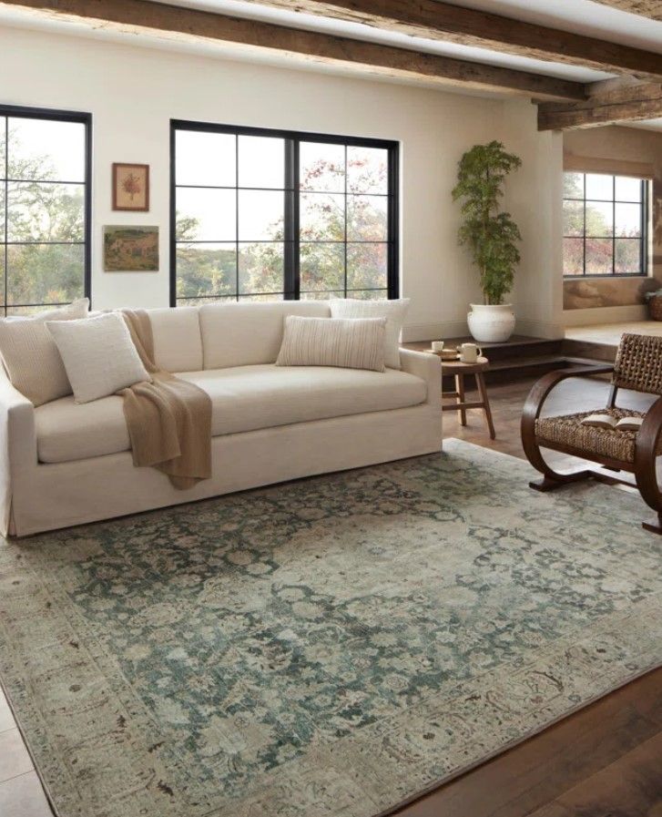 X Loloi Sinclair Machine Washable Jade Sand Area Rug thumbnail 2