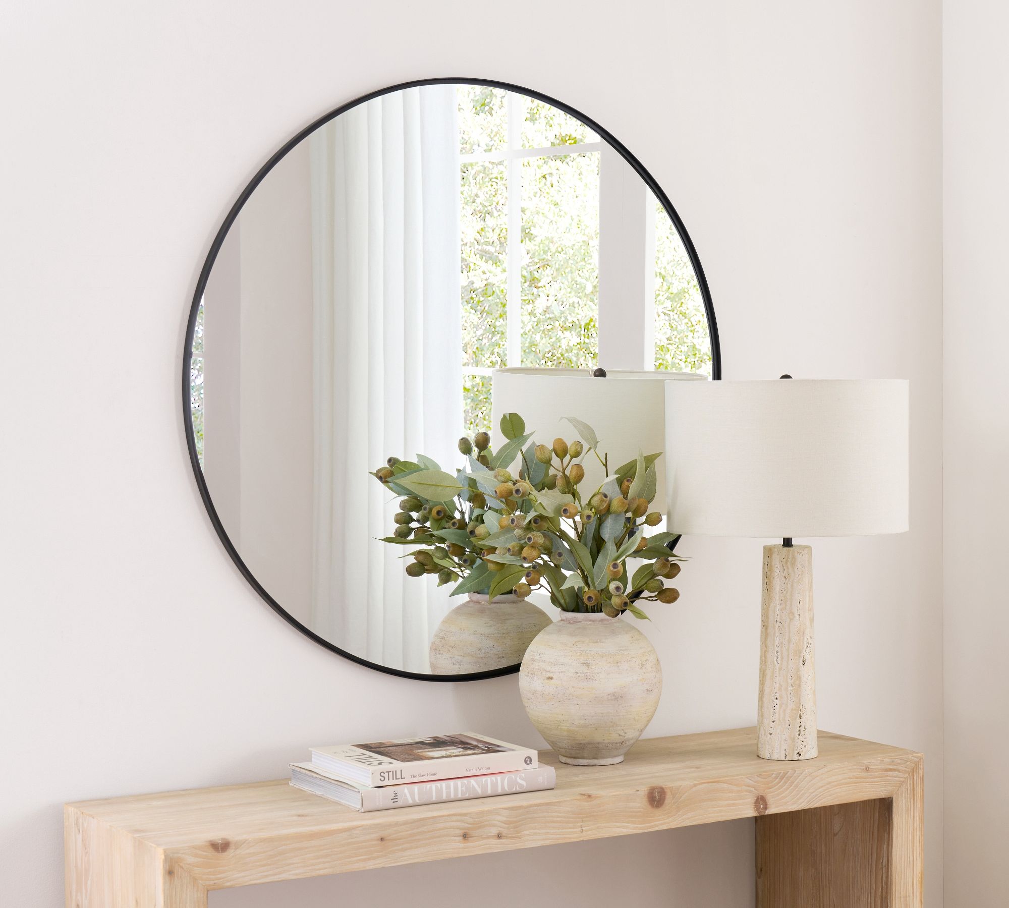 Stowe 40" Round Wall Mirror thumbnail 2