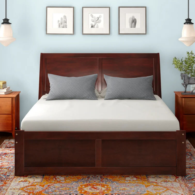 Yailynn Solid Wood Sleigh Storage Bed thumbnail 2