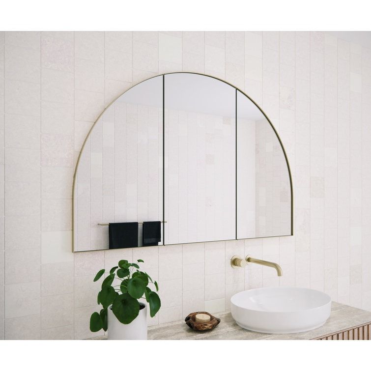 Recessed Framed 3 Doors Medicine Cabinet with 3 shelves thumbnail 2
