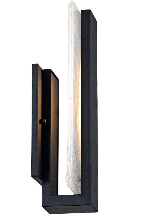 Possini Euro Cascadia Black and Glass LED Sconce thumbnail 3