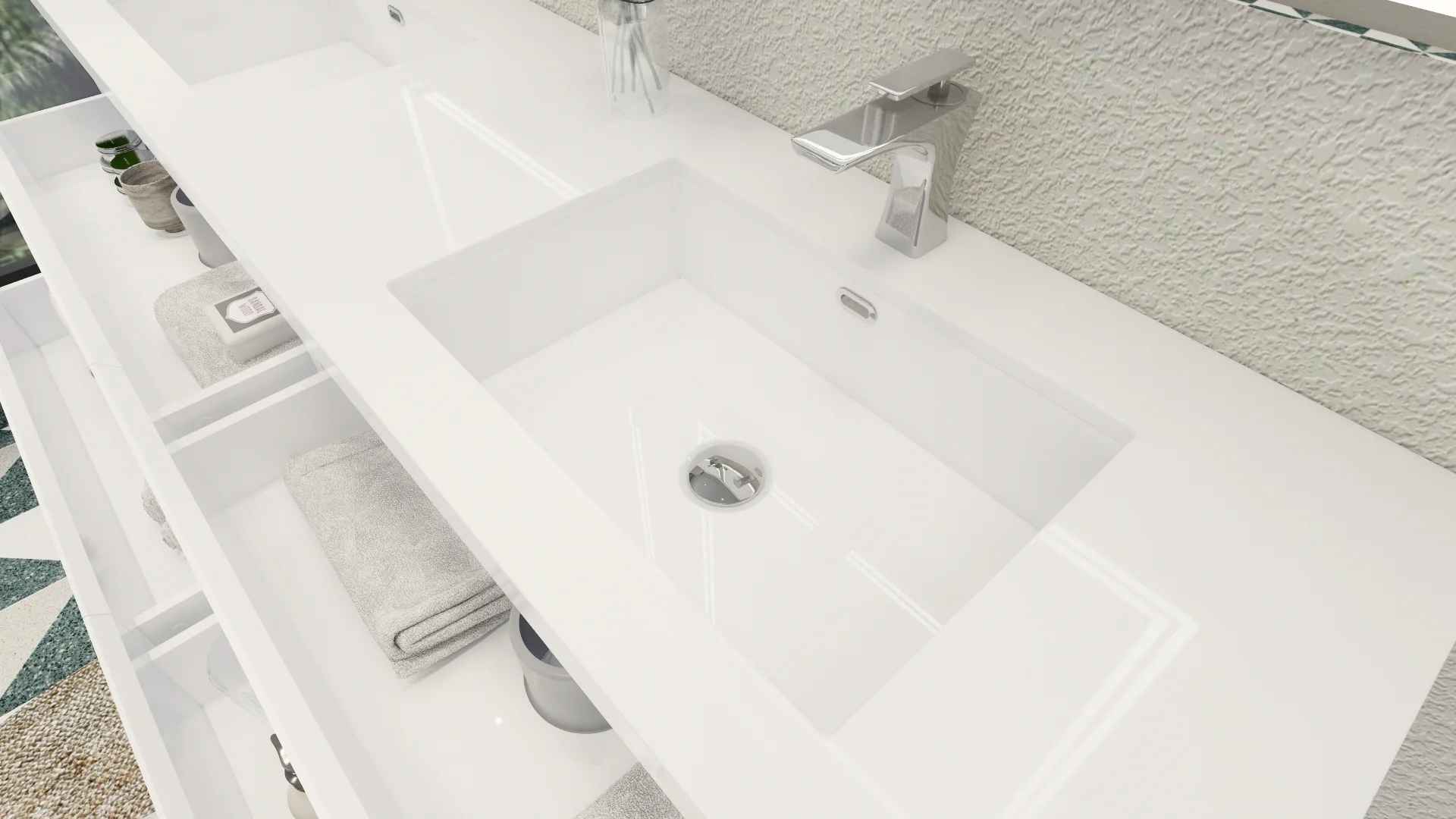 Aylanna 72 Wall Mounted Double Bathroom Vanity Set thumbnail 4