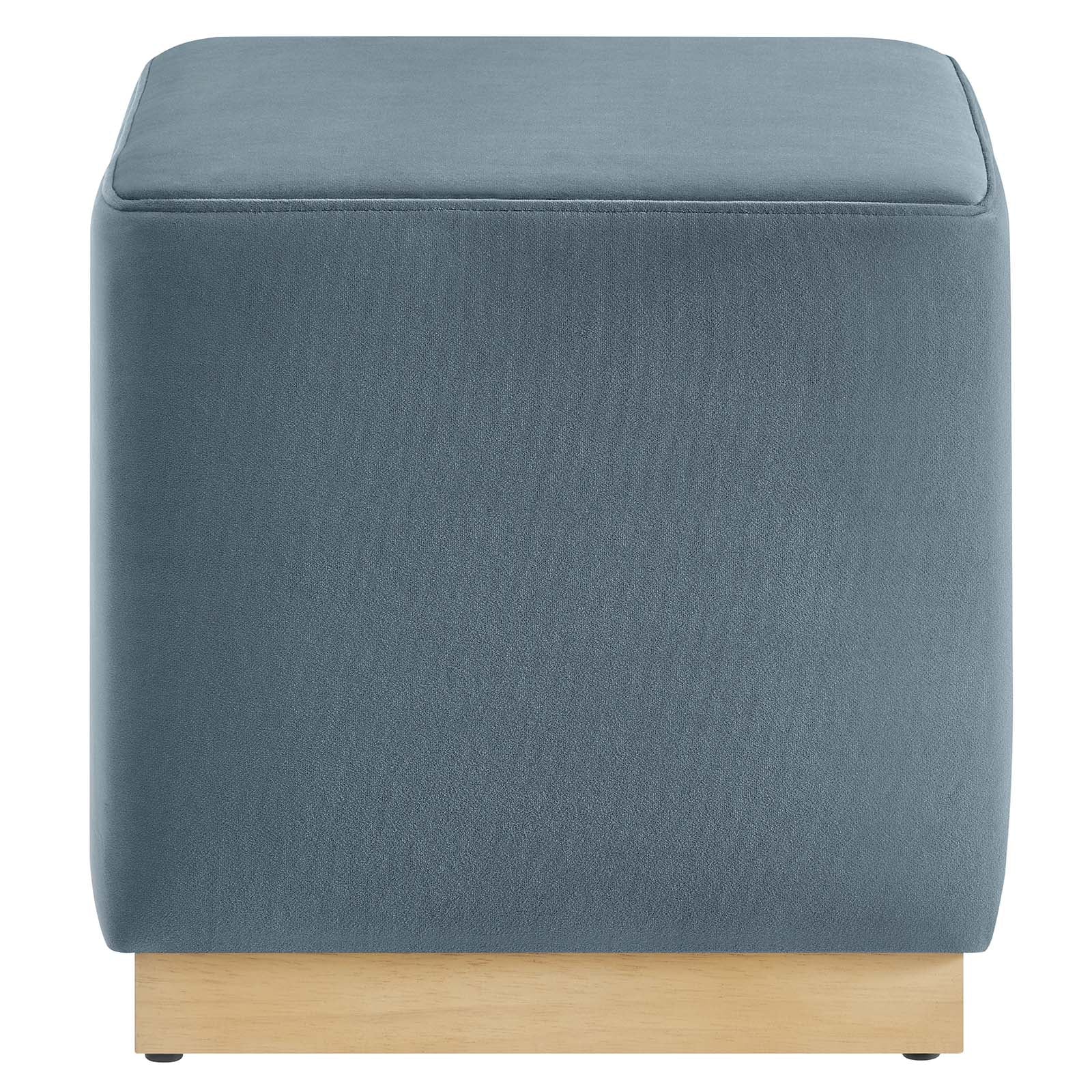 Tilden Square Velvet Ottoman thumbnail 3
