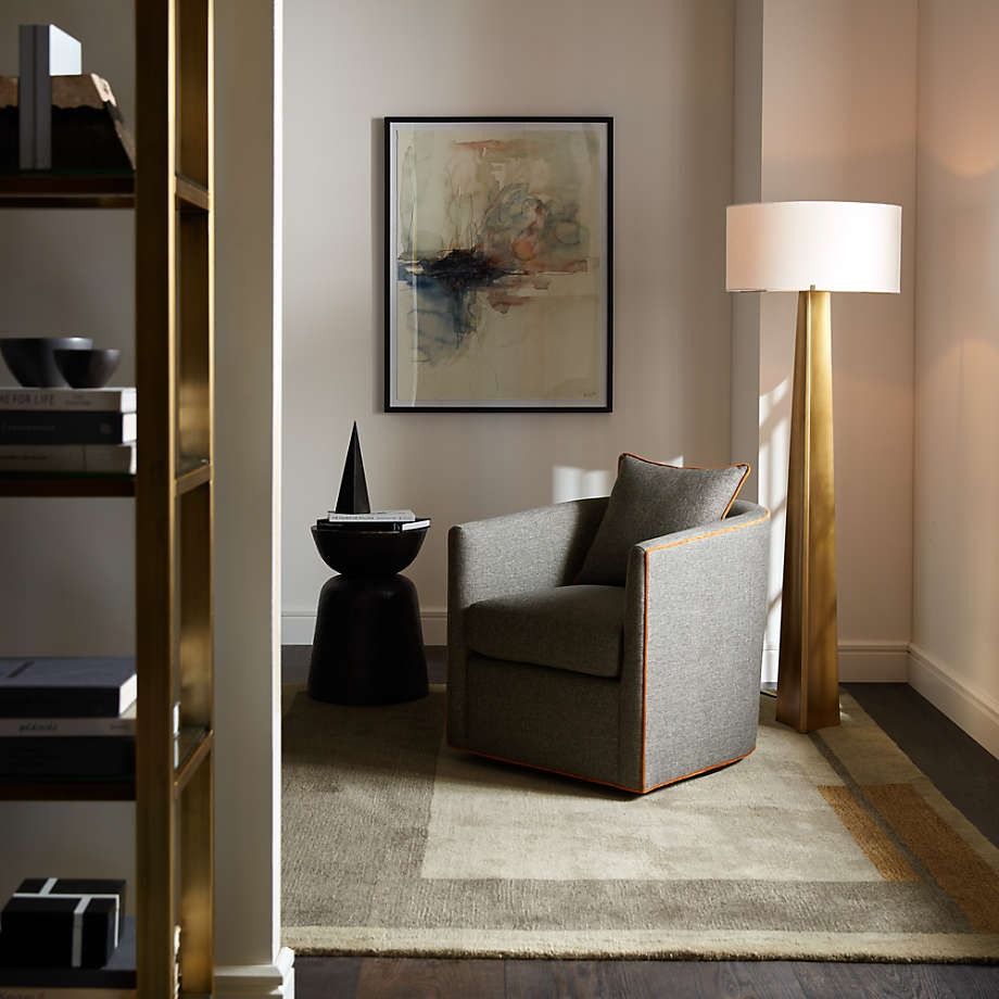 Isla Brass Triangle Floor Lamp thumbnail 5