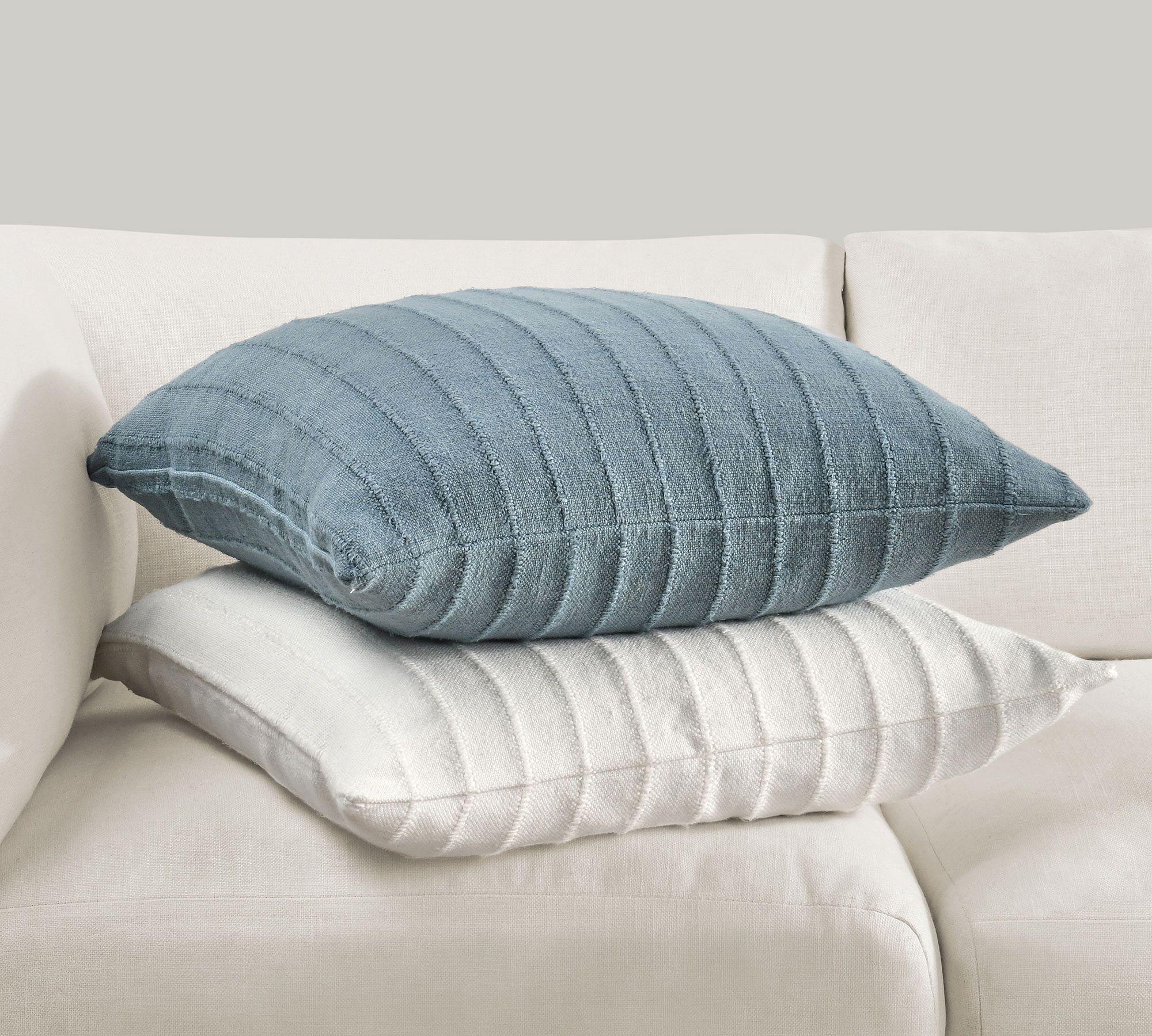Busto Textured Striped Pillow Cover 22x22 thumbnail 2