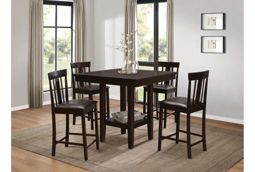 Sedley Brown Square Kitchen Counter Height Table thumbnail 2