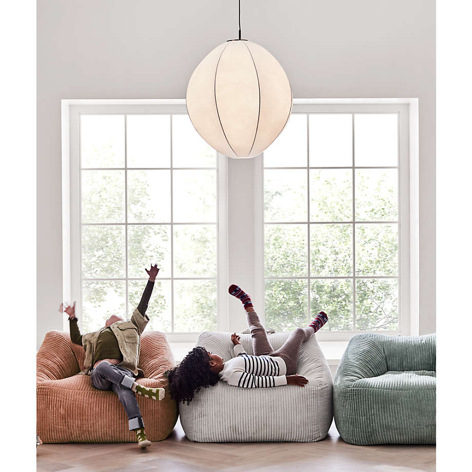 Terracotta Velvet Corduroy Kids Lounge Chair thumbnail 2