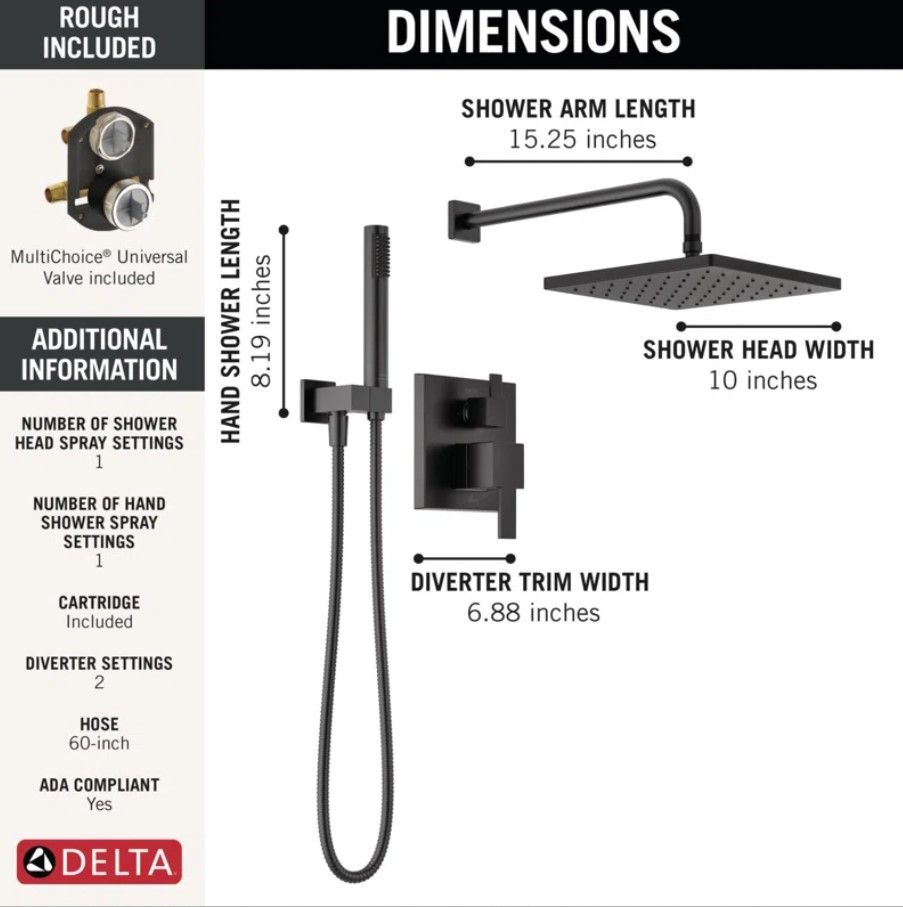 342701 BL Modern Raincan Square Shower System thumbnail 3