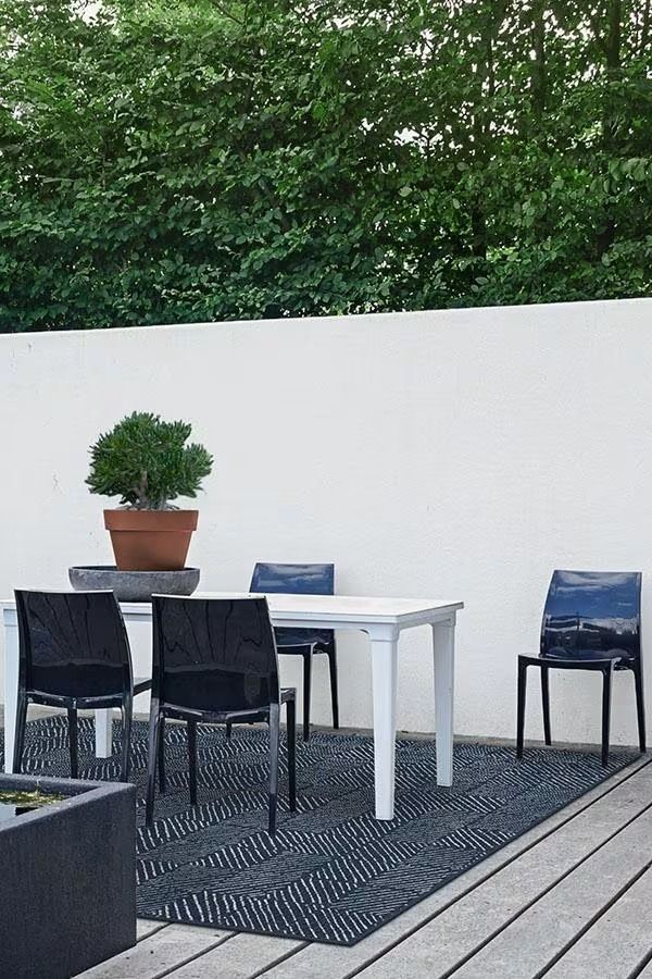 Outdoor Parquet Navy Rug-8'x10' thumbnail 2
