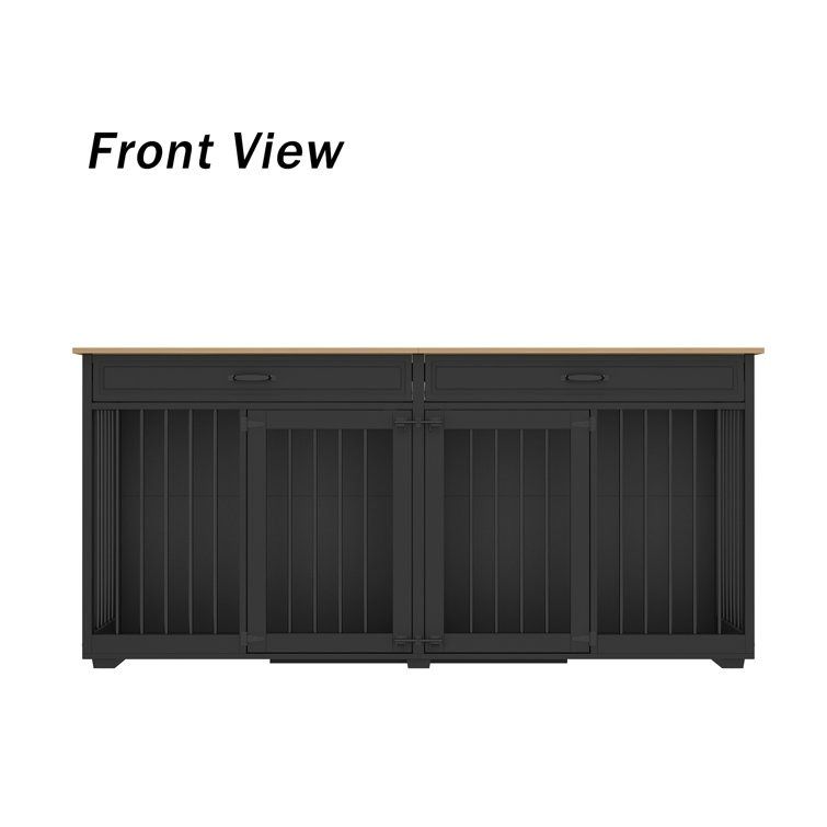Dorilal Large Dog Crate Furniture With 2 Drawers And Divider thumbnail 5