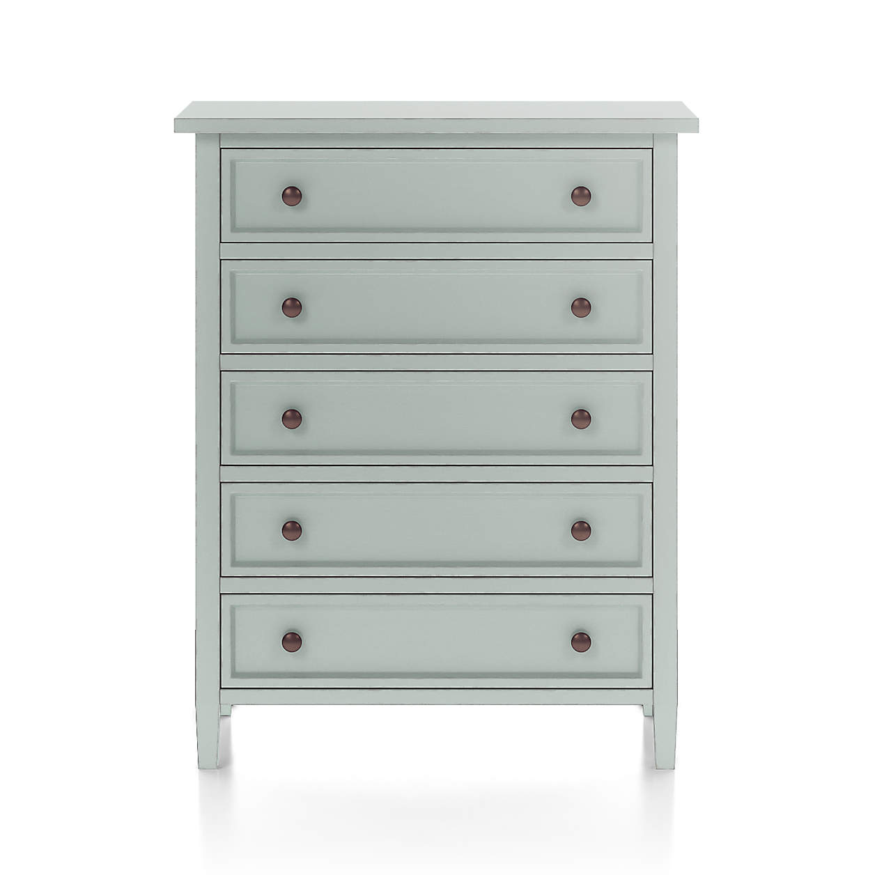Harbor Blue Grey 5-Drawer Chest thumbnail 4
