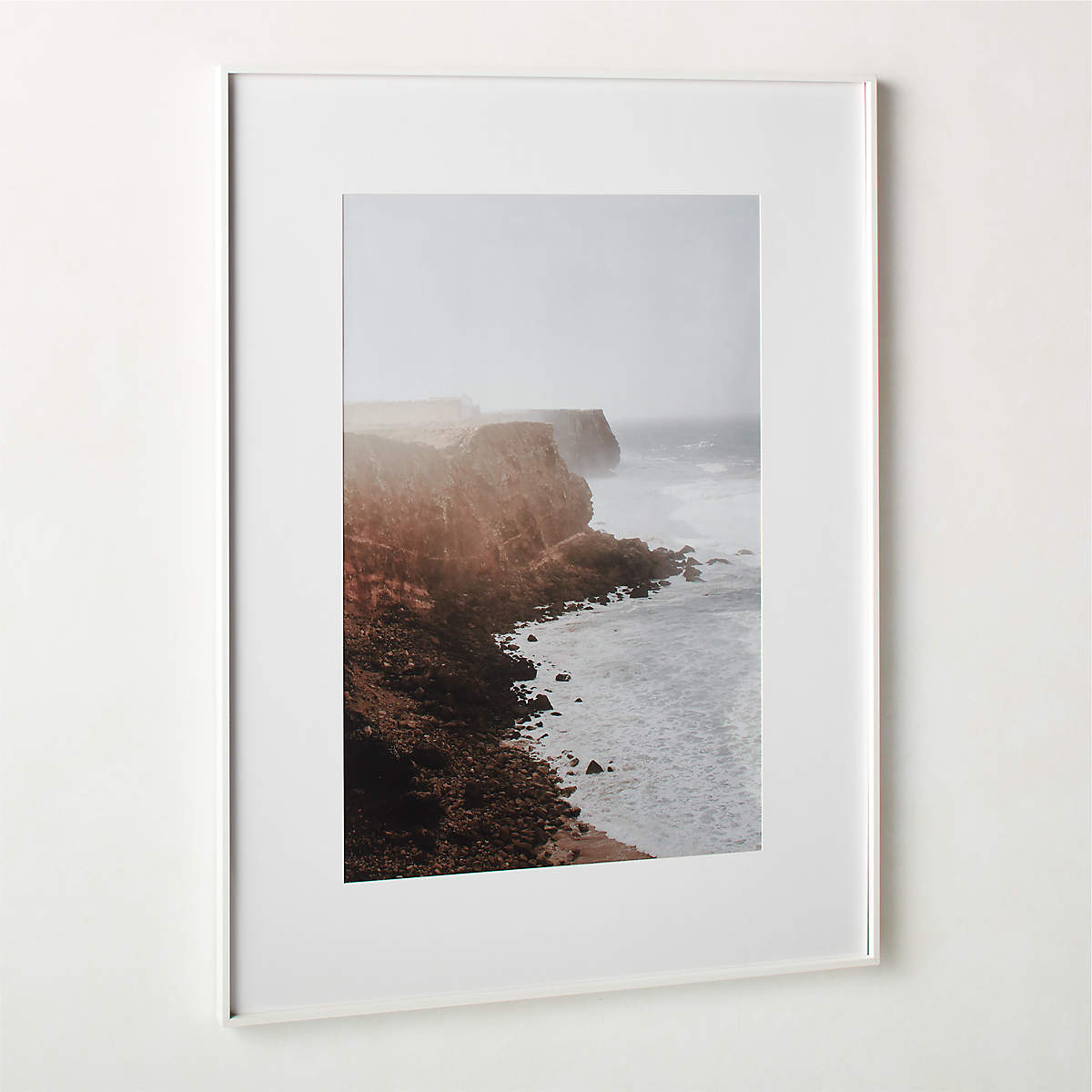 GALLERY WHITE PICTURE FRAME WITH WHITE MAT 24"X36" thumbnail 3