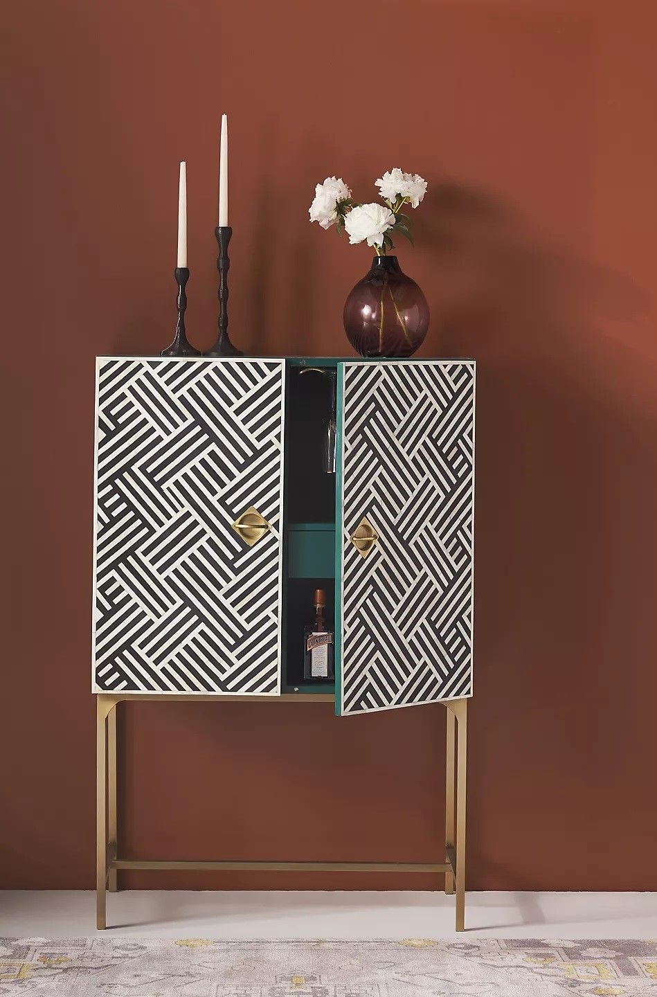 Optical Inlay Bar Cabinet thumbnail 2