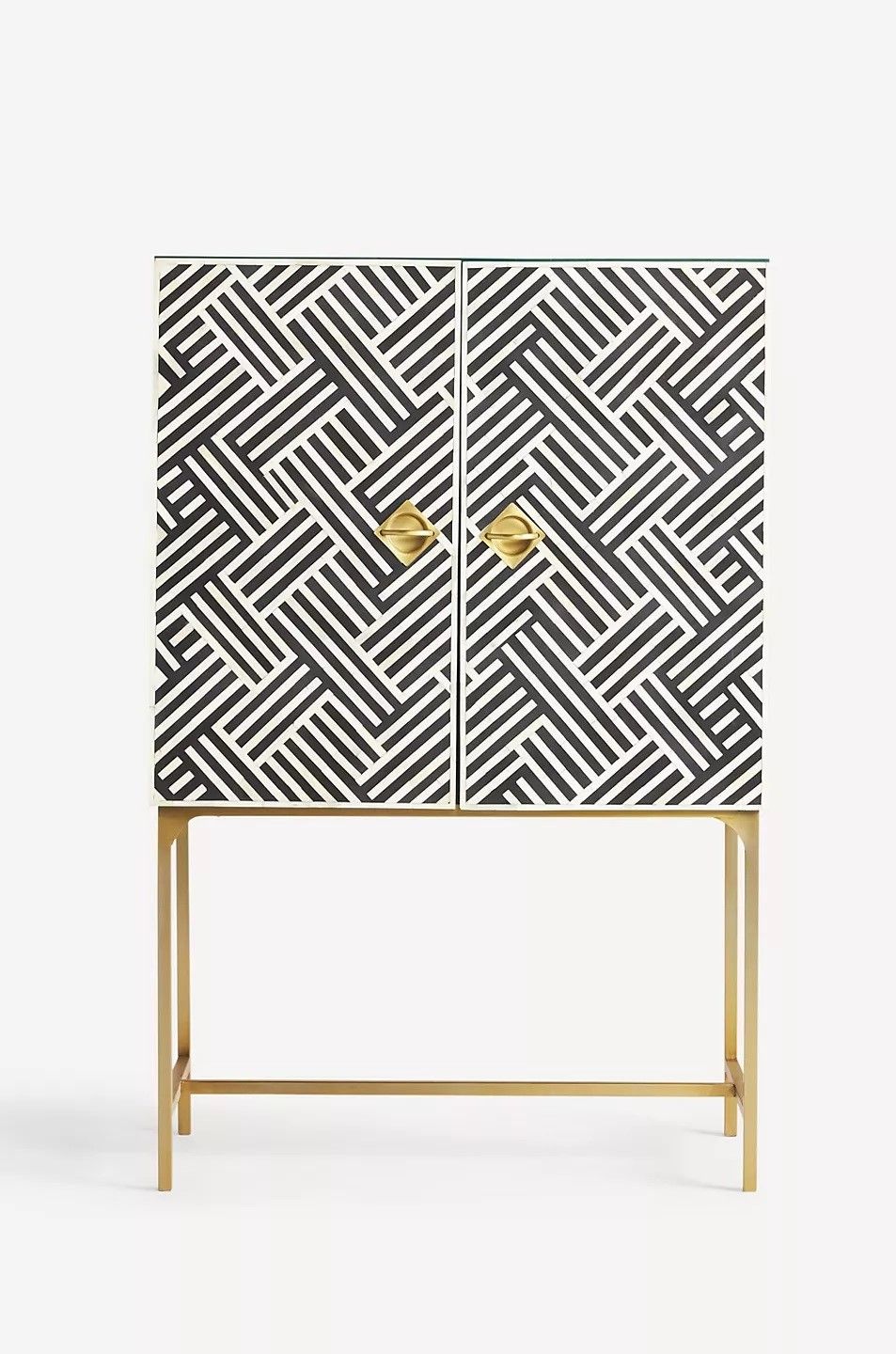 Optical Inlay Bar Cabinet thumbnail 3