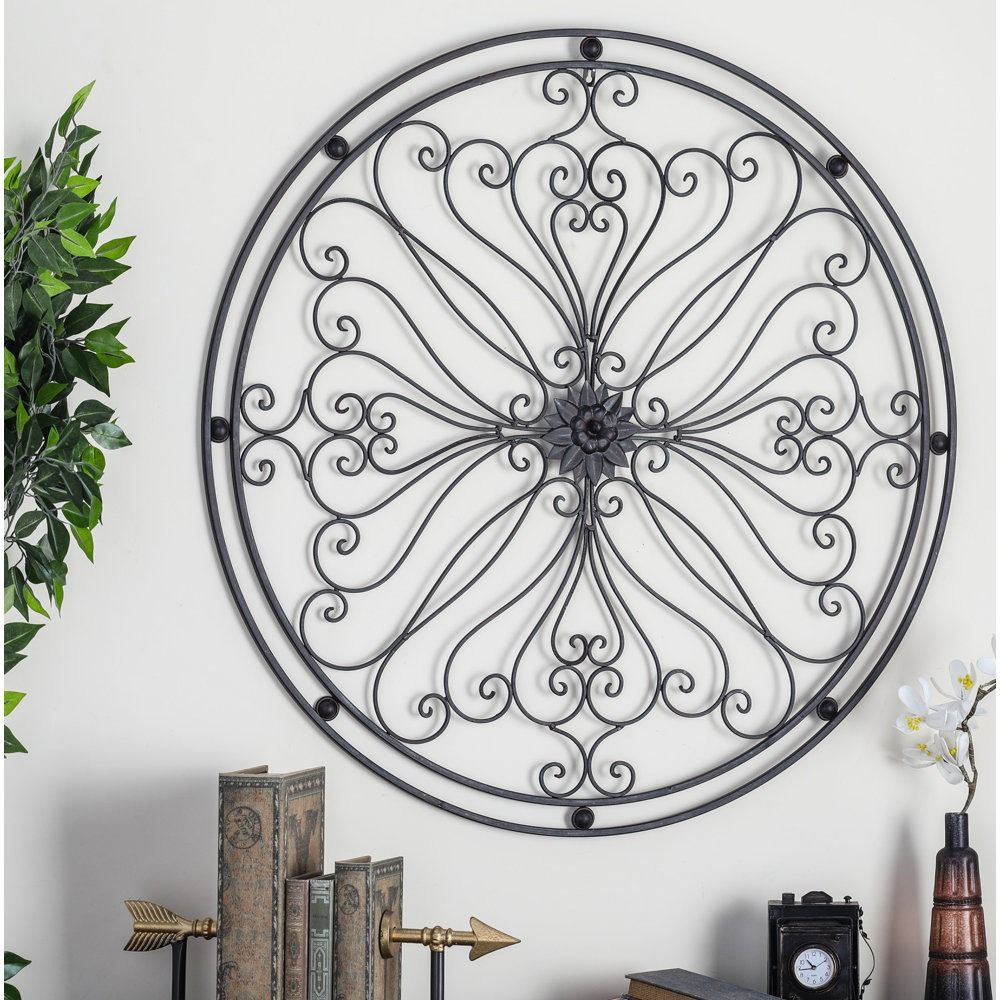 Traditional Plants Flowers Wall Decor on Metal thumbnail 2