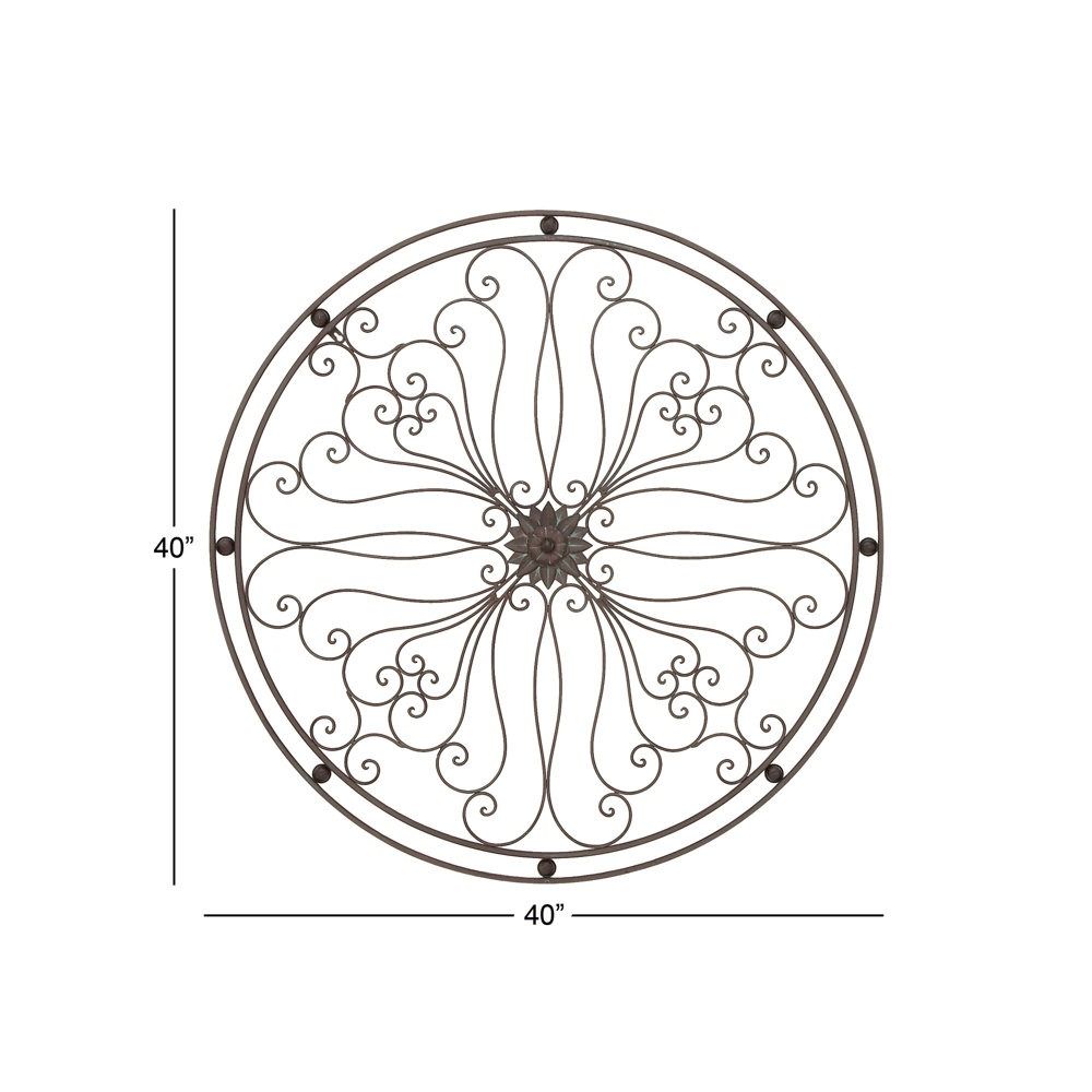 Traditional Plants Flowers Wall Decor on Metal thumbnail 3