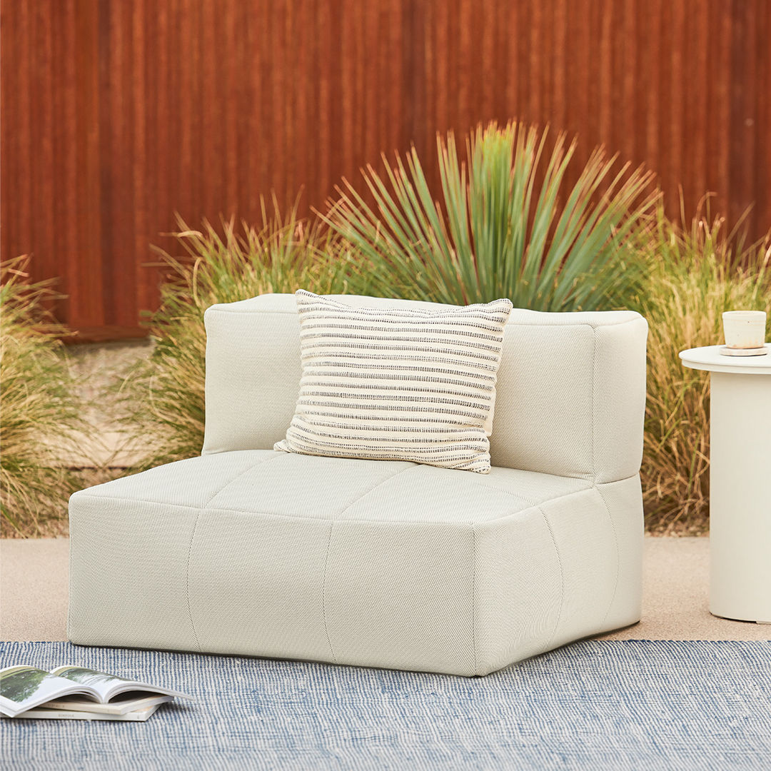 Corvos Whisper Gray Armless Chair Module thumbnail 2