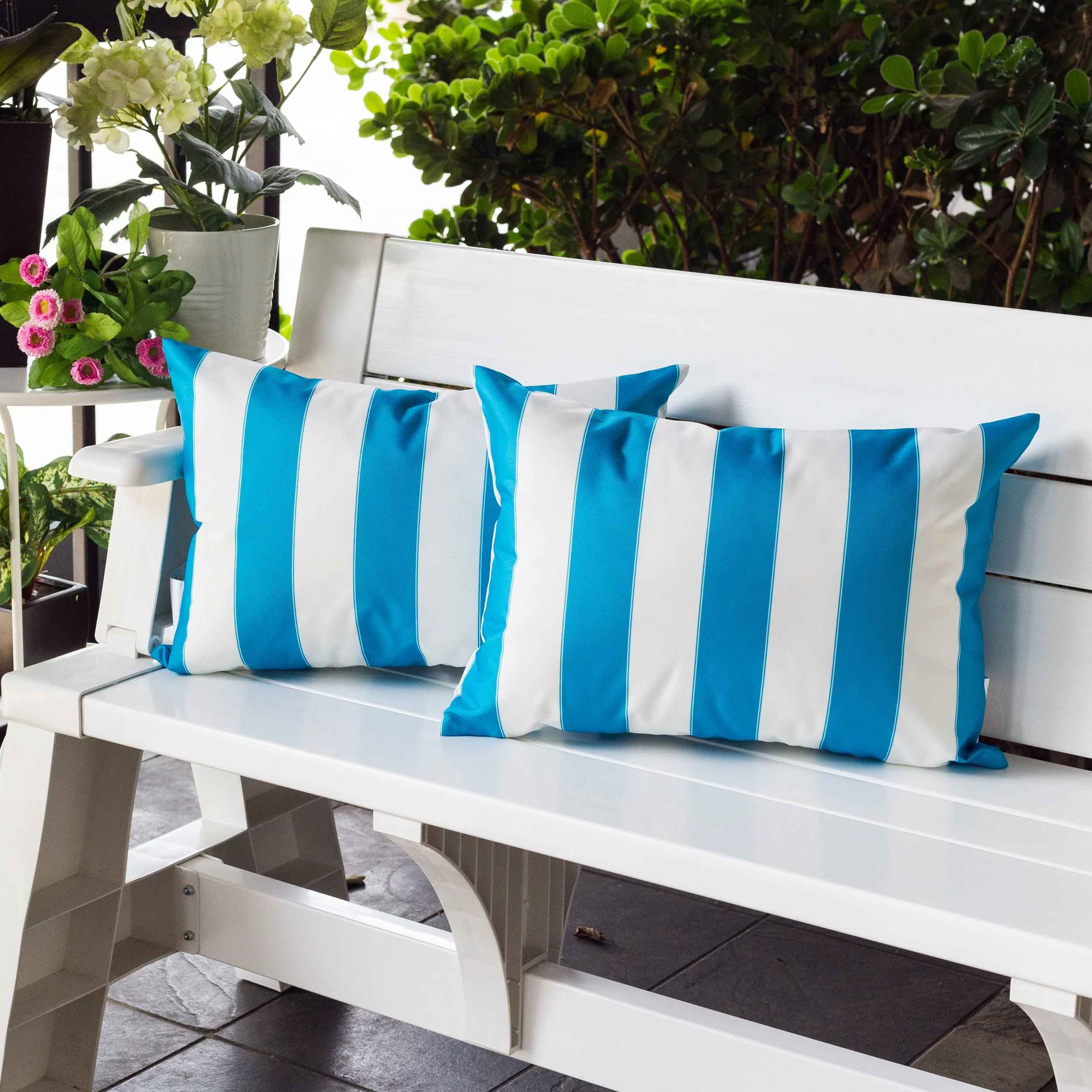Jauss Striped Reversible Throw Pillow Set of 2-14"x20" thumbnail 2