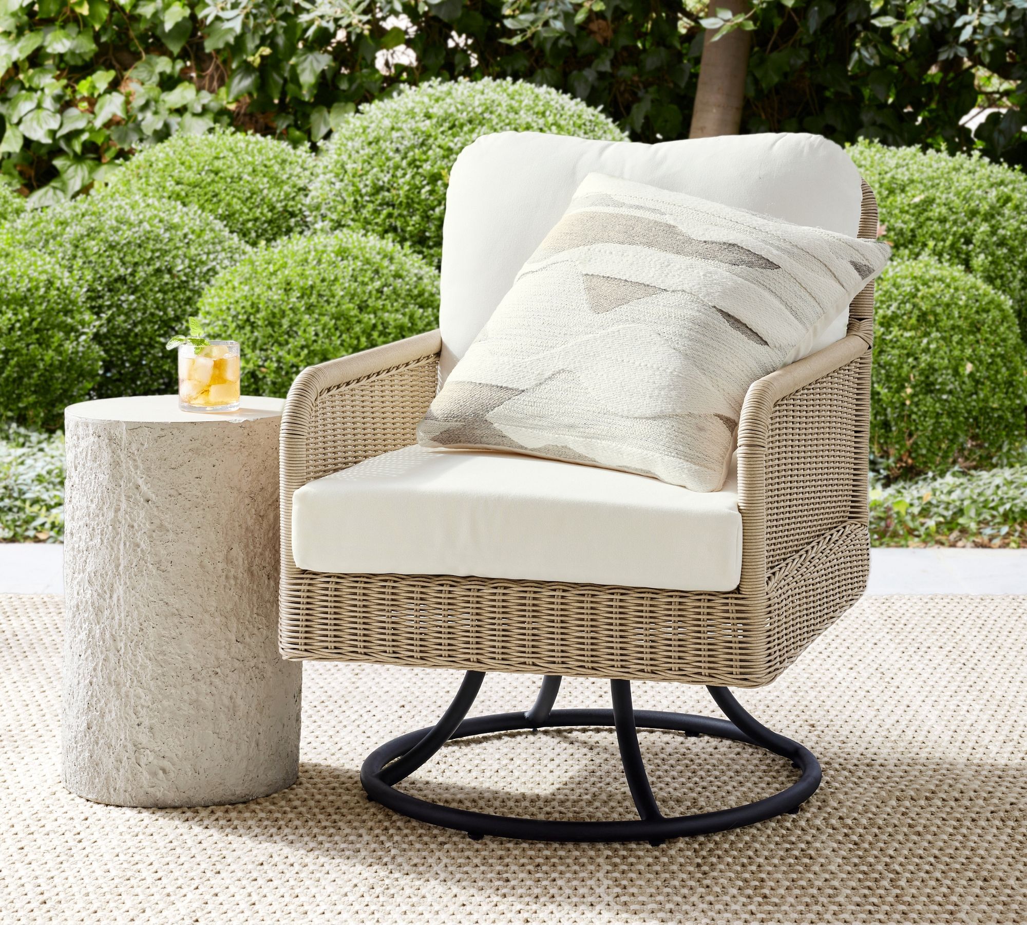 Brock Textured Outdoor Pillow-20"x20" thumbnail 2