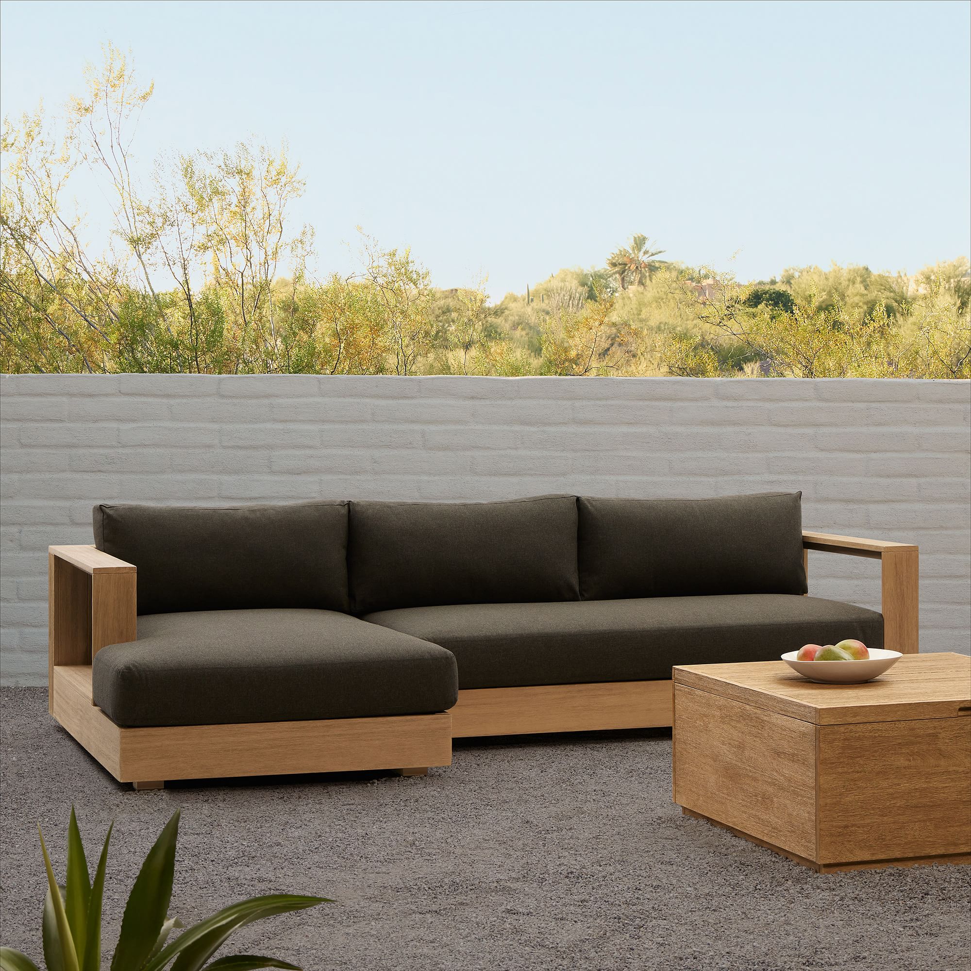 Telluride Outdoor 2 Piece Chaise Sectional-115" thumbnail 2