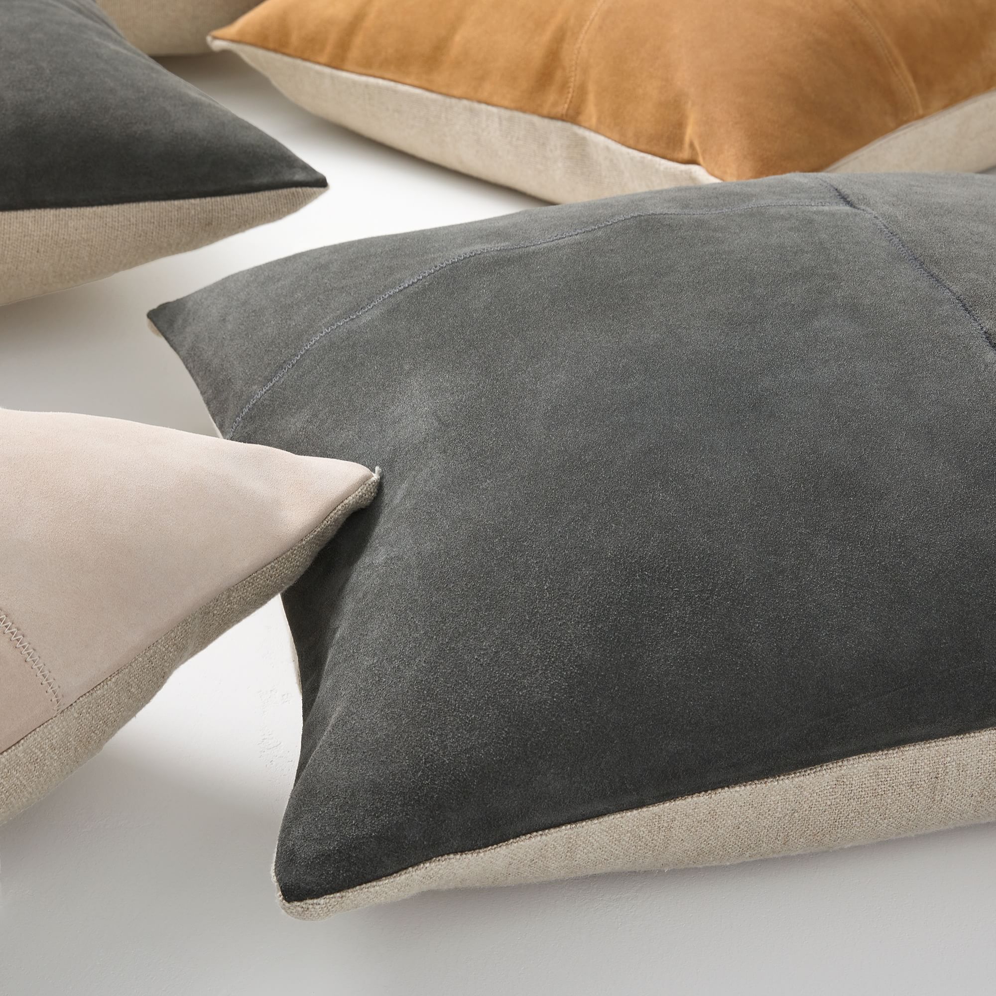 Pieced Suede Pillow Cover thumbnail 3