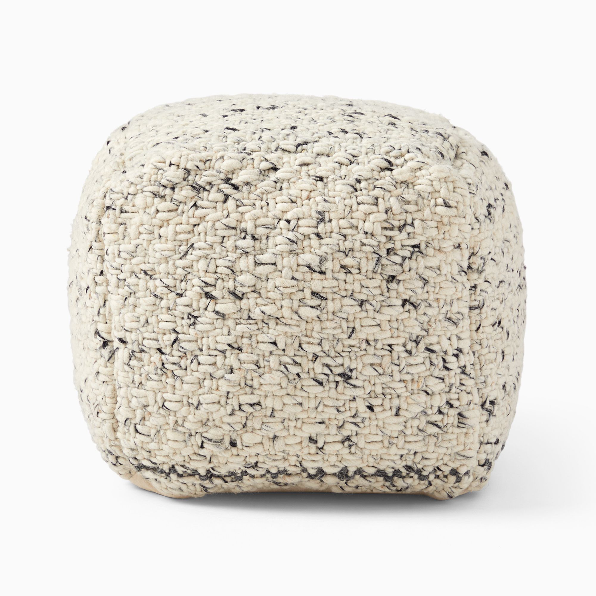Marled Texture Chunky Pouf thumbnail 2