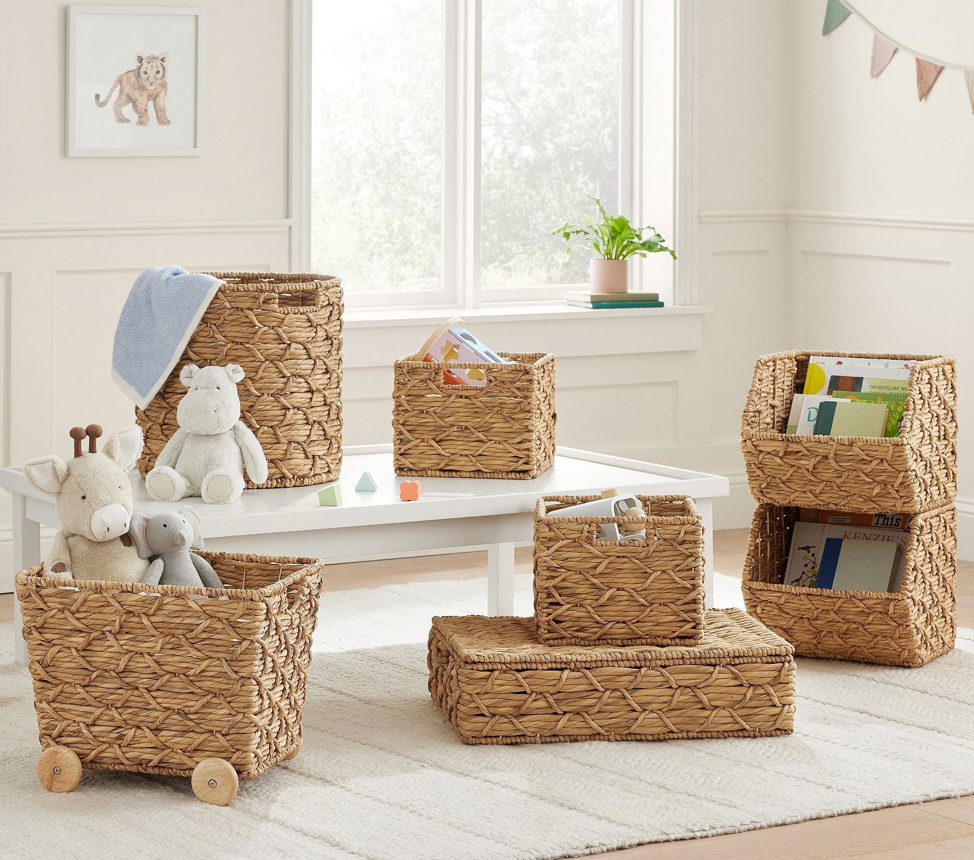 Sutton Woven Stackable Bin Set of 2 thumbnail 2