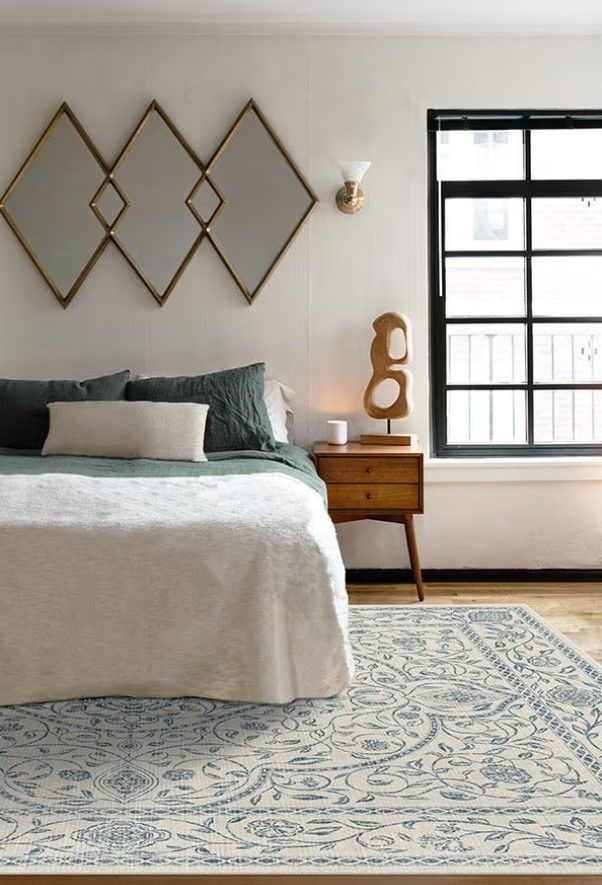 Vianna Blue and Ivory Rug thumbnail 3