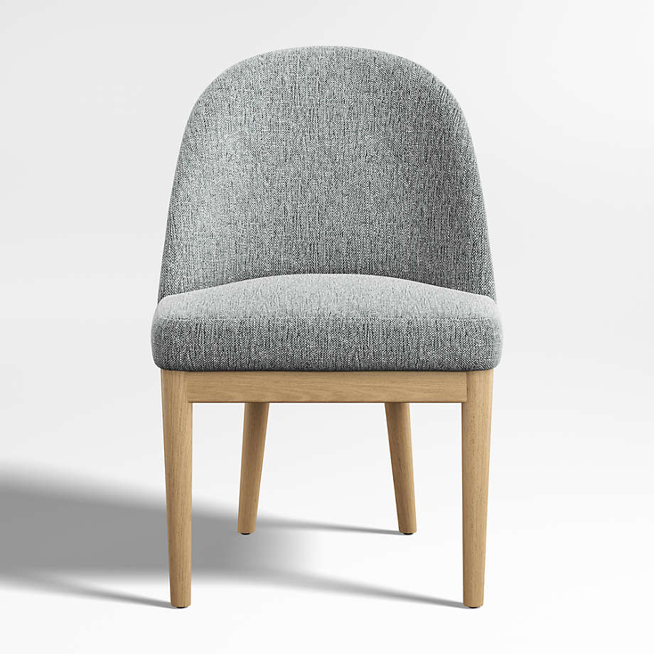 Ana Navy Blue Natural Wood Dining Chair thumbnail 2