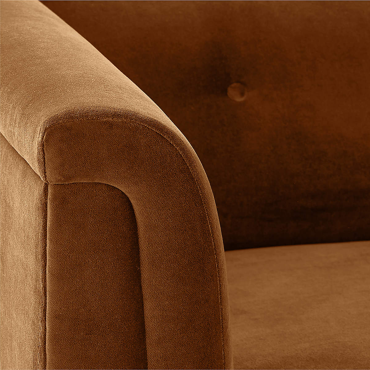 Dorien Tufted Cognac Brown Velvet Sofa thumbnail 6