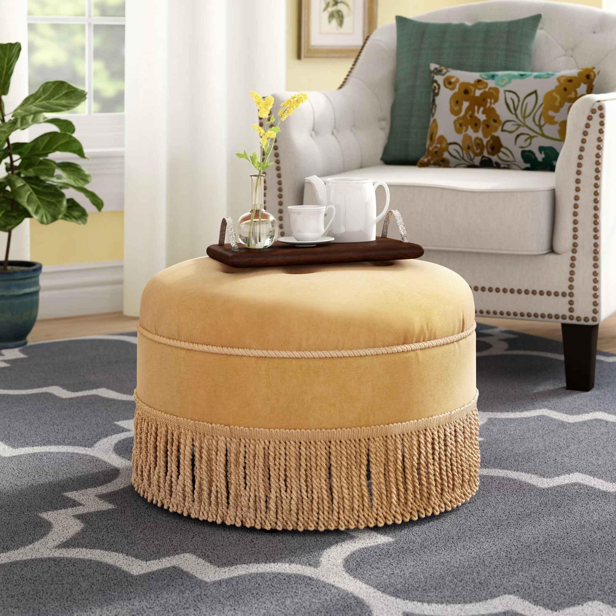 Neptune Upholstered Ottoman thumbnail 9