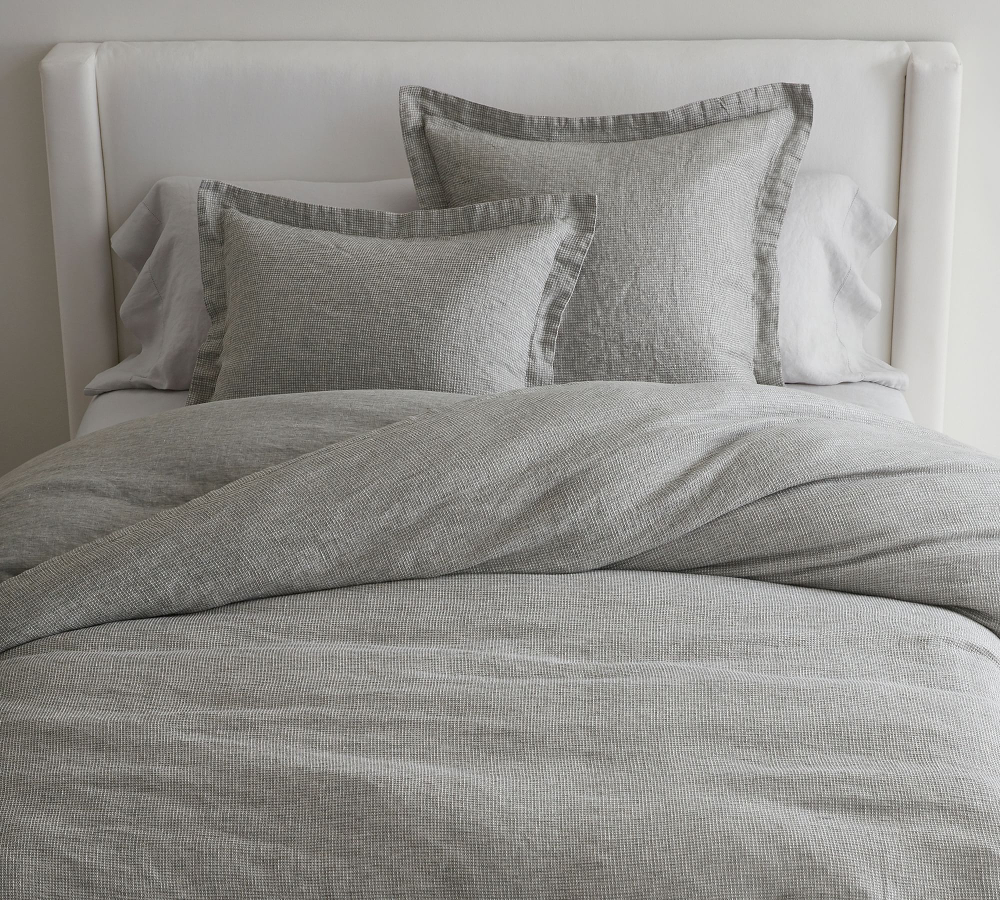 European Flax Linen Waffle Duvet Cover_Queen thumbnail 3
